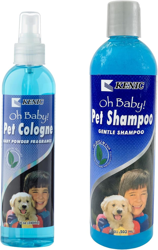 Kenic Oh Baby Pet Care Bundle - 8 oz Baby Powder Cologne Spray