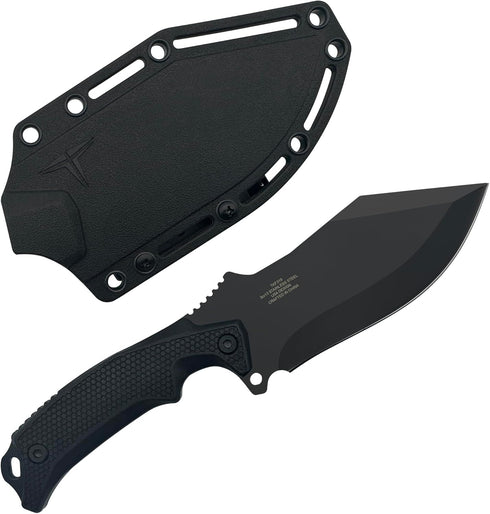 Hunting Survival Cleaver Knife, 9" Full Tang Fixed Blade with Extra FRN Handle Scales, MOLLE Clip Carry