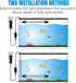 iKefe 7.5" White & Blue Submersible LED Aquarium Light with Timer, Dimmable Fixture for Fish and Plants