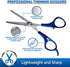 PET MAGASIN Pet Thinning Shears - Professional Thinning Scissors with Toothed Blade - Blue by PET MAGASIN