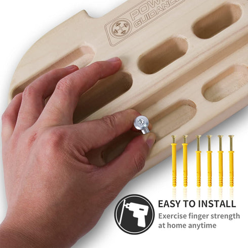 Wooden Hangboard for Climbers - Strength Training Grip Exerciser