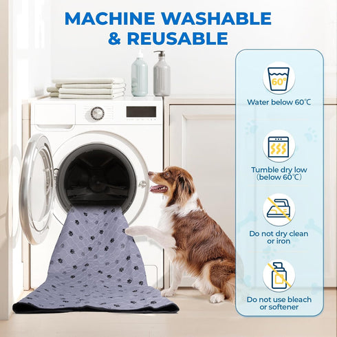 2 Pack 63"x63" Fostanfly Non-Slip Washable Pee Pads for Dogs, Large Ultra-Absorbent and Leak-Proof Reusable Potty