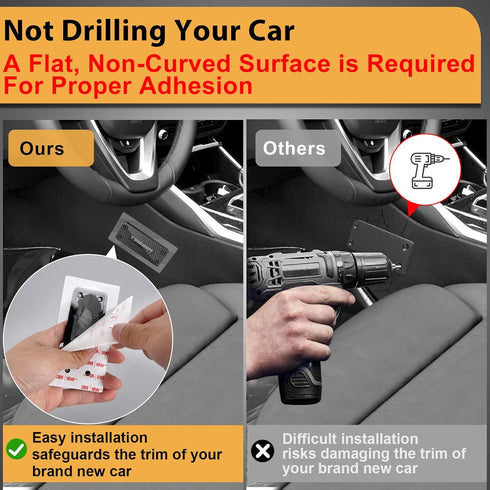 Gun Magnet with 3M Adhesives, Rated 55 LBS Rubber Coated, No Drilling Gun Magnet Mount for Handgun Rifle Shotgun Pistol, and Concealed Gun Magnet for Vehicle, Car, Truck, Safe, Desk, Wall