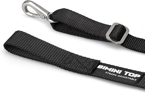 One Hooks Adjustable Bimini Boat Top Straps, 38"~70" Marine Awning Webbing Straps with Heavy Duty Snap Hooks
