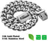 Strong Stainless Steel Cuban Link Dog Chain Collar, Pet Necklace Walking Collar for Small Dogs, Cats (Length - 10'')
