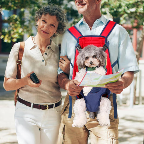 Dog Carrier Backpack, Pet Front Carrier for Small Medium Dogs, Hands-Free Cat Backpack, Airline Approved
