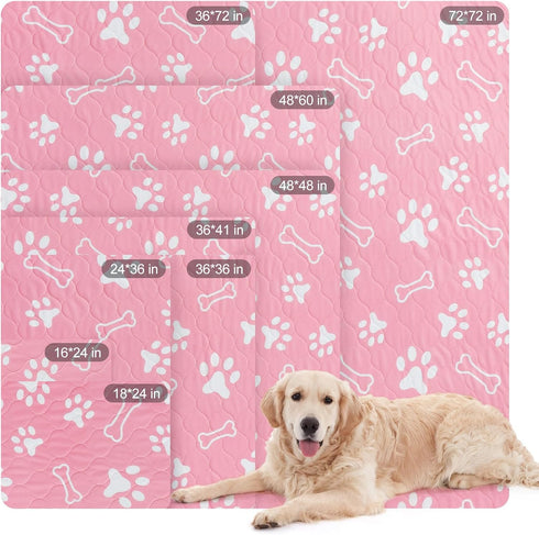 18'' 24" 2 Pack BEAUTYZOO Washable Pee Pads for Dogs, x Reusable Puppy Pee Pads Super Absorbent Leakproof Dog Training