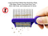 Hertzco Double-Sided Comb Hair Brush & Dog/Cat Grooming Kit - Detangling Tool with Closely Spaced Metal Pins