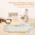 Ceramic Elevated Cat Bowls - 15° Tilted Raised Cat Food Bowls for Indoor Cats, Anti Vomiting Set