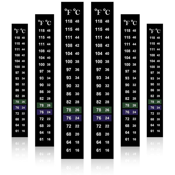 Zonon 24 Pcs Stick on Thermometer Strip for Brewing Fermenting Temperature Sticker Decal