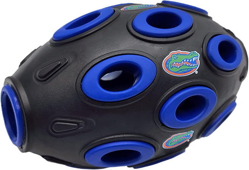 Pets First NCAA Florida Gators Football Treat Dispensing Toy for Dogs and Cats, Interactive Rubber Ball