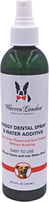 Warren London Doggy Dental Spray & Water Additive, Fresh Breath for Dogs & Cats, Natural Peppermint & Honey Formula - 8