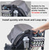 Vekclit Golf Stroller Attachment, Golf Club Holder for Strollers Universal Golf Club Holder