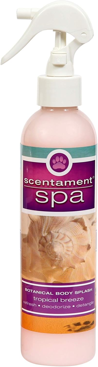 Best Shot Scentament Spa Botanical Body Splash, Detangler Spray, Cat and Dog Cologne Spray, Tropical Breeze, 8 Oz.