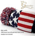 GOOACTION 3PCS Knitted Golf Head Covers 1-3-5 for Driver and Fairway Woods, Vintage Red Stars and Stripes