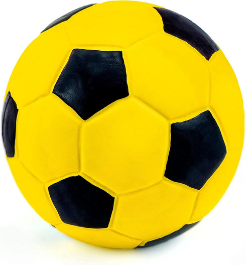 CHIWAVA 3PCS 2.7'' Squeak Latex Dog Toy, Football Chew Fetch Ball for Medium Dogs, Interactive Play