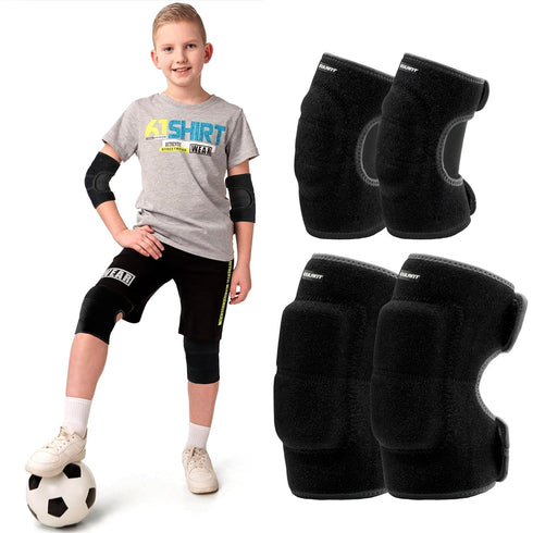 Knee Pads Elbow Pads Set for Kids, Youth Adjustable Protective Sets for Riding, Rollerblading, Skating
