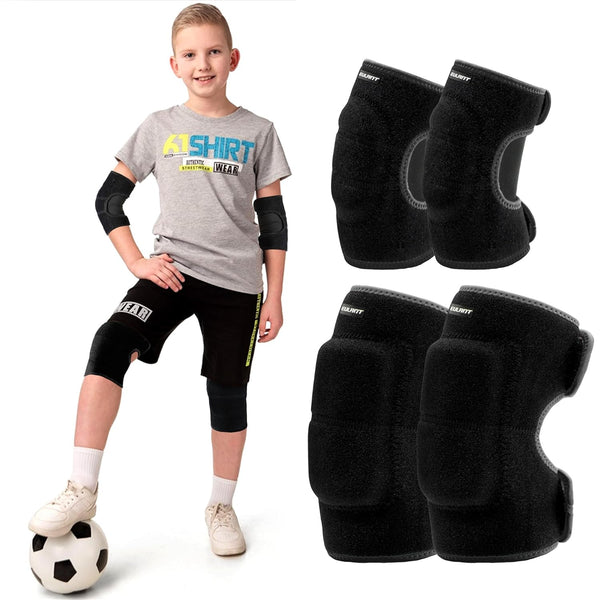 Knee Pads Elbow Pads Set for Kids, Youth Adjustable Protective Sets for Riding, Rollerblading, Skating