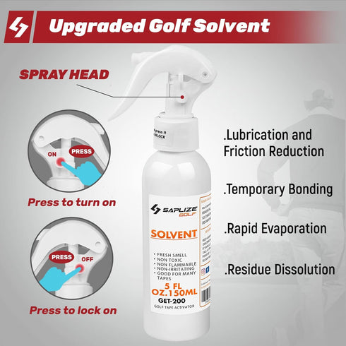 SAPLIZE Golf Grip Kit with Grip Tape Remover Tool, 15 Paper Tapers, 5oz Solvent, Towel, Rubber Vise Clamp