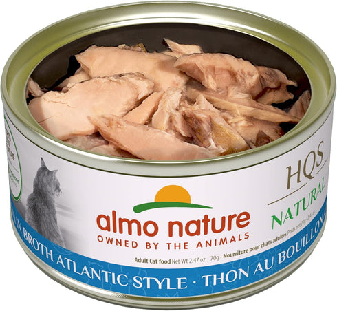 almo nature HQS Natural Tuna Atlantic Style, Grain Free, Additive Free, Adult Cat Canned Wet Food
