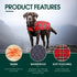 Kuoser Warm Dog Coat, Waterproof Coats for X-Small Dogs, Adjustable Durable Winter Jacket, Cozy Cold Weather Apparel,