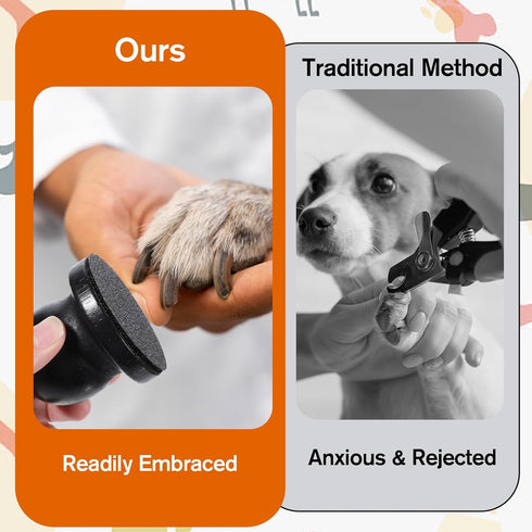 Hadnves 6 Dog Nail File Dog Scratch Board with Pcs Replaceable Sandpaper Wooden Scratchs Pad Easy Nail Care Dogs