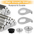FOJOO 24PCS 3 M8/M9.5/M10 Bike Axle Nuts & Safety Washers Kit, Sizes Bicycle Wheel Hub Nuts, Front & Rear Wheel