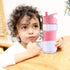 Sivaphe Clear Kids Water Bottle with Straw Cap, 12 oz, Portable Leak-Proof Tritan Beverage Bottle for School Girls