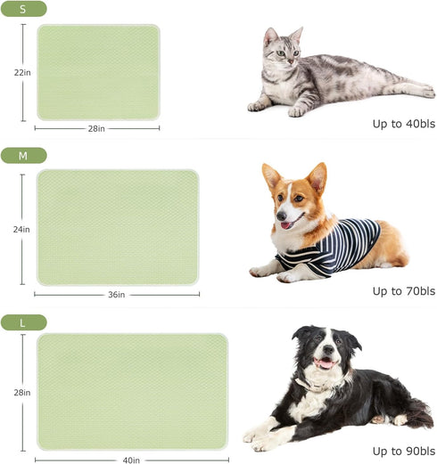 Mora Pets Dog Cooling Mat - Breathable Washable Pad for Indoor Outdoor Pets, Non-Slip Bottom, 36 x 24 inch Medium