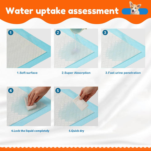 Dog Pee Pads 22"x23", Super Absorbent Leak-Proof Disposable Puppy Training Pads (90 Count) for Dogs