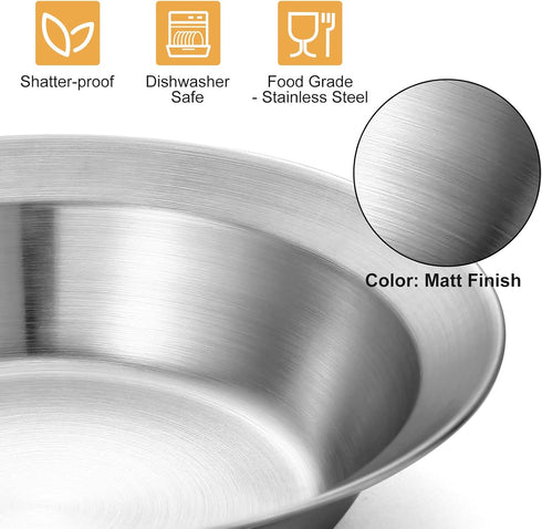 Odoland Camping Complete Messware Kit - Polished Stainless Steel Camp Dinnerware, Cutlery Organizer Set