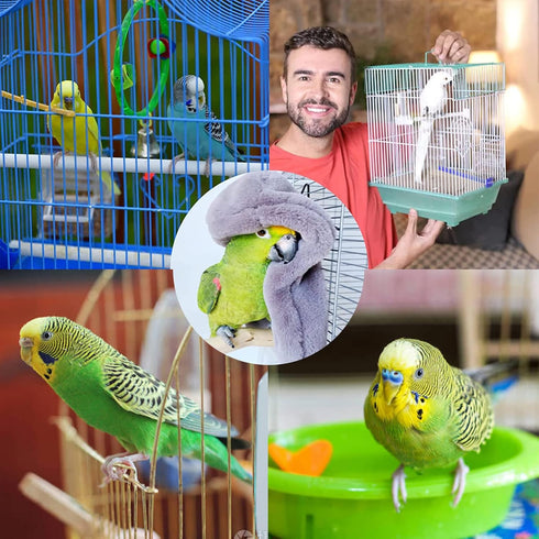 Corner Fleece Bird Blanket for Cage, Cozy Snuggle Hut Warm Bird Nest House Bed for Parrots, Small Conures, Lovebirds