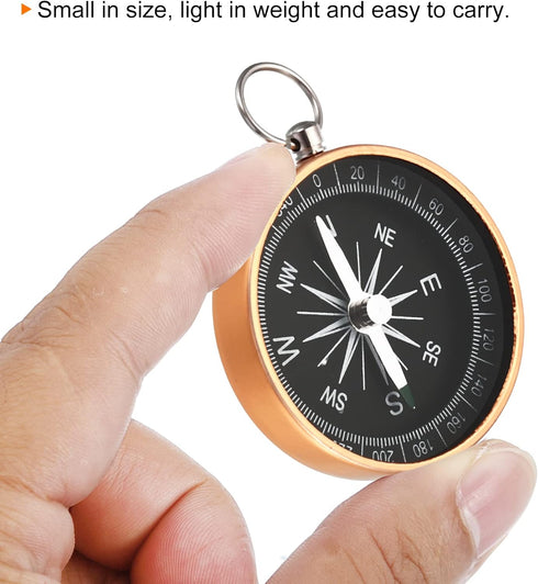 PATIKIL Pocket Compass, Survival Sports Navigation Compass with Key Ring for Camping and Hiking