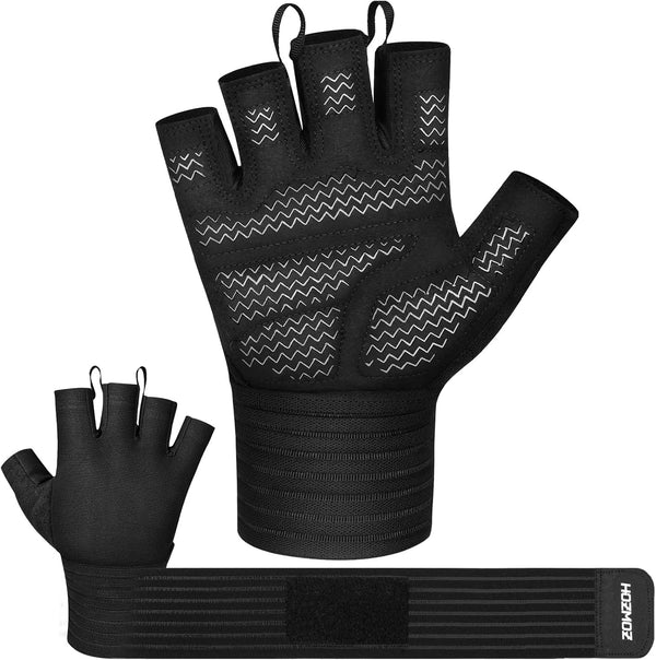 HOZMOZ Weight Lifting Gloves with Wrist Support, Gym Workout Gloves for Men