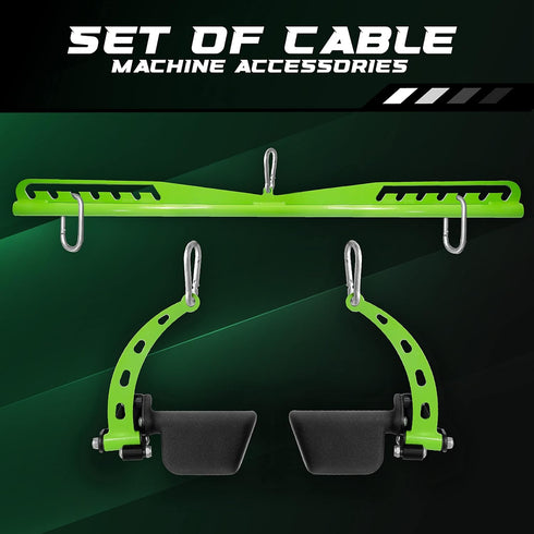Yes4All Neutral Paddle Grip LAT Pull Down Bar, Cable Attachments for Range of Motion