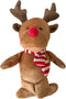 Midlee Christmas Reindeer Plush Dog Toy with Scarf, Squeaky Holiday Pet Gift