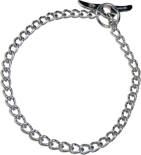 Herm Sprenger Chrome Plated Steel Dog Training Chain Collar with Toggle-Closure for Small Medium Large Dogs, Made in