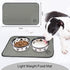 Sinland - Microfiber Pet Bowl Mat Dish Drying Mat with Anti-Skid Backing, 14.2Inch x 24Inch Grey