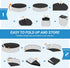 Niubya Foldable Dog Swimming Pool, Collapsible Hard Plastic Bath Tub for Pets, Indoor and Outdoor, 64 x 12 Inches