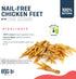 (30-Pack) 100% Nail-Free Chicken Feet Dog Chews, | Natural Single-Ingredient Treats, Rawhide-Free, Long-Lasting, Rich