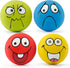 4 Pack Smiley Face Squeaky Dog Toys, 2.8" Soft Latex Rubber Balls for Small Medium Puppy Pet Dogs (Emoji)