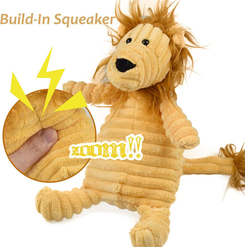 5 Pack Dog Squeaky Plush Toys, Assortment Value Bundle for Puppies, Bulk Large Dog Teething and Chew Toys