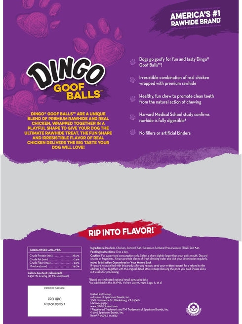 Dingo Goof Balls, Chicken, 4.2 Ounce (pack of 6)