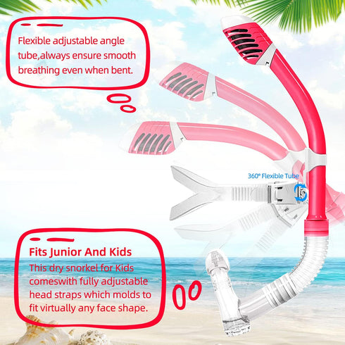 Kids Snorkel for Swimming, Rotate Function for Boys & Girls, Child Training Swimming Snorkel