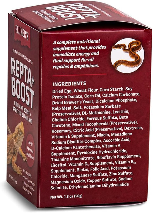 Fluker's Repta Boost, 50gm Insectivore and Carnivore High AMP Boost Reptile Supplement