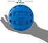 Nerf Dog Blue Rubber Ball Toy with Checkered Squeaker, Lightweight, Durable, Water Resistant, 4 Inch Diameter, Single