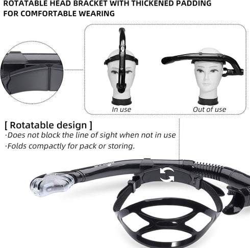 Seago Swim Snorkel for Lap Swimming, Dry Top Front Snorkel for Adult Youth Swimming Training Equipment
