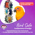 Super Bird Creations SB1098 Palm Star Bird Toy for Medium Birds, Colorful Leaves and Mahogany Pods