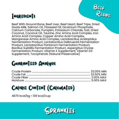 Freeze Dried Dog Food for Small & Large Breeds, 16 Oz Beef Dog Food Toppers, Grain Free & All Natural