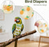 HJZHII 4 Pcs Bird Diaper, Parrot Diapers with Waterproof Inner Reusable Flight Suit Cute Soft Bird Diaper Clothes